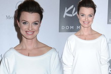 Katarzyna Sokołowska w białym swetrze