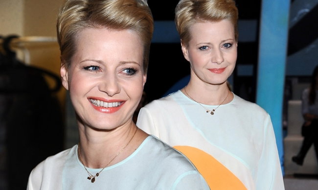 Ciężarna Małgorzata Kożuchowska na planie programu Świat Się Kręci