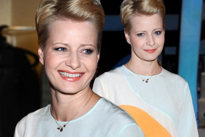 Ciężarna Małgorzata Kożuchowska na planie programu Świat Się Kręci
