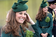Księżna Kate w zielonym płaszczu marki Hobbs
