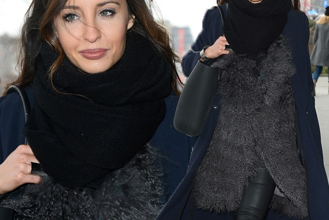 Agata Nizińska w futrzanej kamizelce