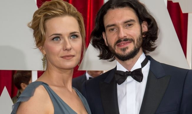 Magda Hueckel-Śliwińska i Tomasz Śliwiński na gali rozdania Oscarów 2015