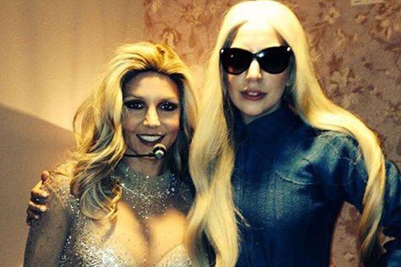 Lady Gaga na koncercie Britney Spears