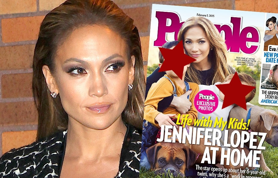 Jennifer Lopez z dziećmi w People