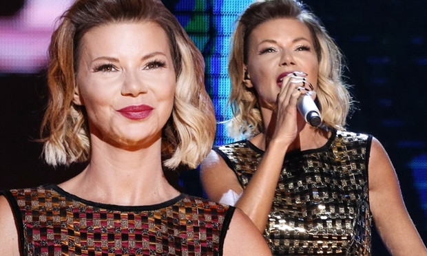 Edyta Górniak podczas Gali losowania grup Mistrzostw Świata w piłce siatkowej mężczyzn