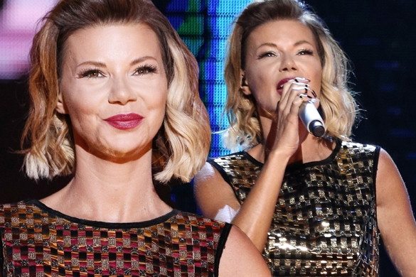Edyta Górniak podczas Gali losowania grup Mistrzostw Świata w piłce siatkowej mężczyzn