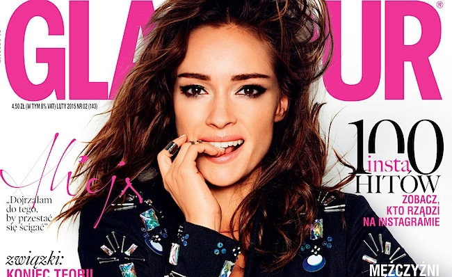 Alicja Bachleda Curuś na okładce Glamour luty 2015