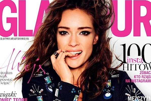 Alicja Bachleda Curuś na okładce Glamour luty 2015