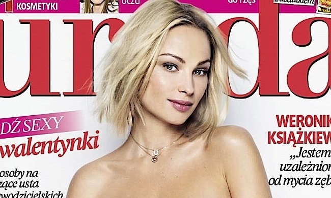 Weronika Książkiewicz na okładce Urody. Uroda luty 2014