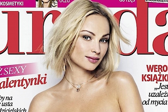 Weronika Książkiewicz na okładce Urody. Uroda luty 2014