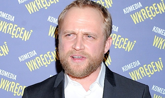 Piotr Adamczyk z brodą na premierze filmu "Wkręceni". Piotr Adamczyk broda