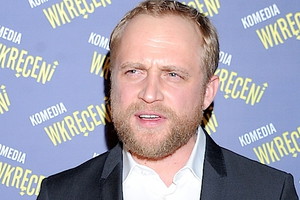 Piotr Adamczyk z brodą na premierze filmu "Wkręceni". Piotr Adamczyk broda