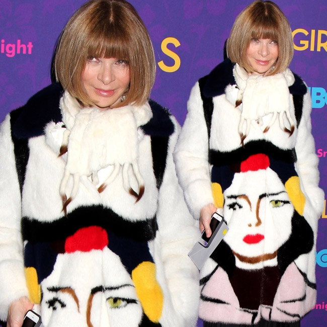 Anna Wintour w futrze Prada
