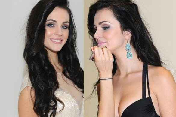 Marcela Chmielowska za kulisami sesji przed Miss Universe 2014
