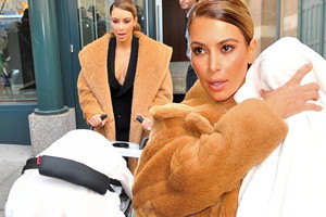 Kim Kardashian z córką North w Nowym Jorku