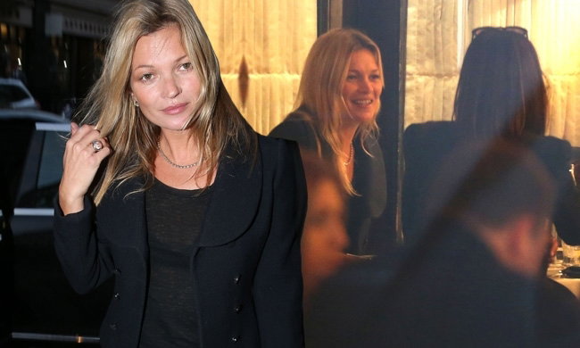 Kate Moss na zakupach i kolacji w Londynie