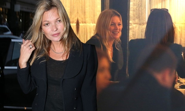 Kate Moss na zakupach i kolacji w Londynie