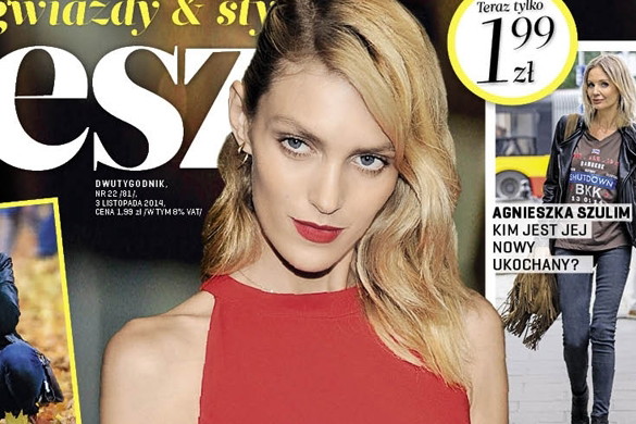 Anja Rubik na okładce Flesza