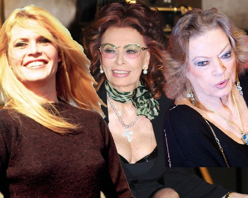 Sophia Loren, Anita Ekberg, Brigitte Bardot