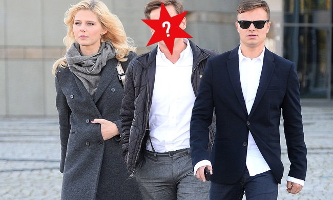 Izabela Zwierzyńska z narzeczonym wracają ze studia TVP