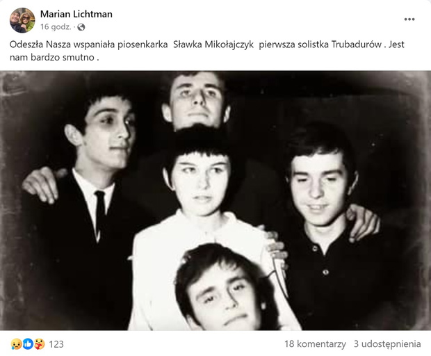 Nie żyje Sława Mikołajczyk