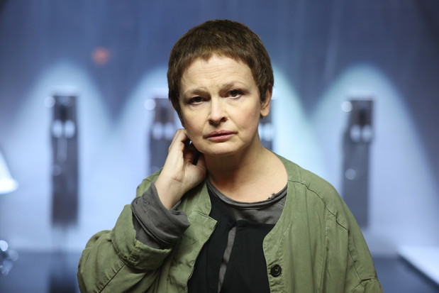 Dominika Ostałowska na próbach spektaklu