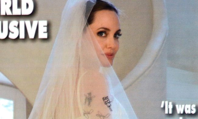 Żarty z sukni ślubnej Angeliny Jolie