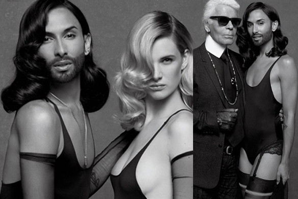 Conchita Wurst na zdjęciach Karla Lagerfelda