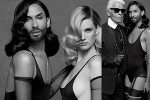 Conchita Wurst na zdjęciach Karla Lagerfelda