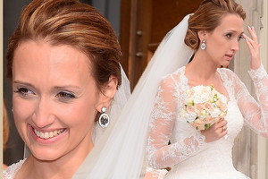 Anna Gzyra w sukience ślubnej