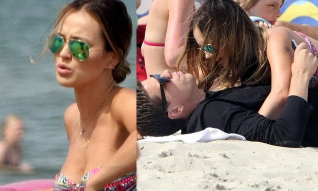 Marina i Szczęsny na plaży w Sopocie