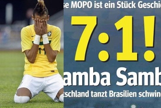 Mecz Brazylia Niemcy 1:7. Brazylia przegrała z Niemcami memy i okładki gazet
