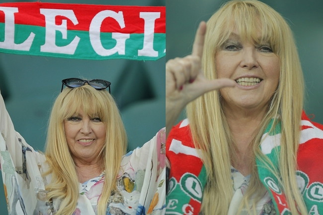 Maryla Rodowicz na meczu o Puchar Polski