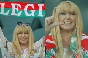 Maryla Rodowicz na meczu o Puchar Polski