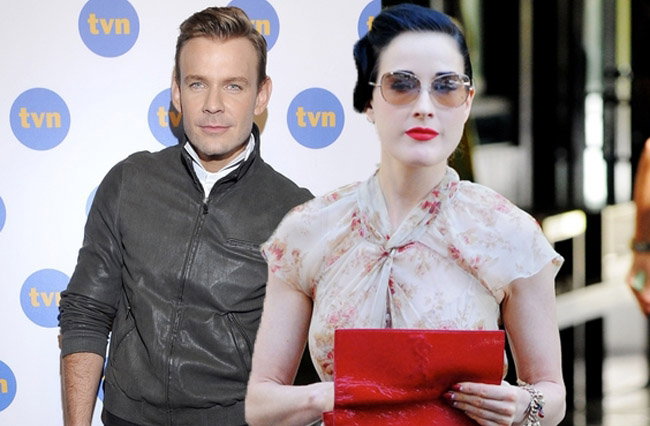 Dita von Teese w sukience Dawida Wolińskiego