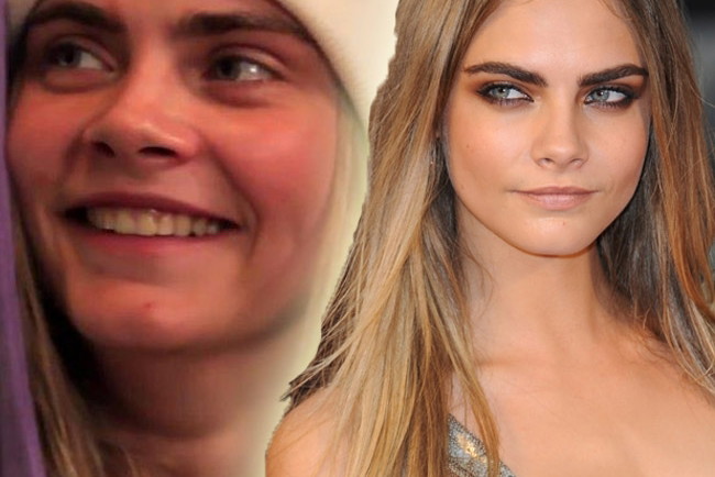 Cara Delevingne bez makijażu