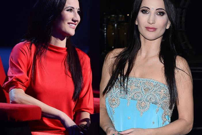 Ciężarna Justyna Steczkowska podczas drugiego odcinka "The Voice of Poland 2" na żywo