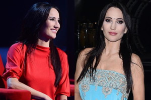 Ciężarna Justyna Steczkowska podczas drugiego odcinka "The Voice of Poland 2" na żywo