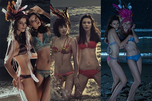 Top Model w sesji nad morzem