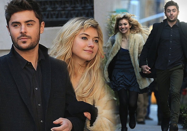 Zac Efron i Imogen Poots za rękę