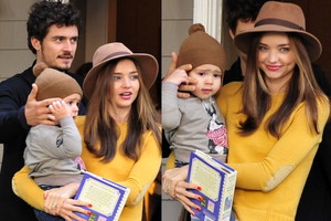 Miranda Kerr i Orlando Bloom z synem Flynn