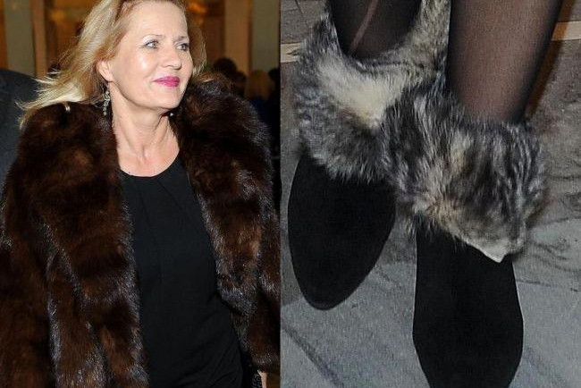Grażyna Szapołowska w futrze z norek