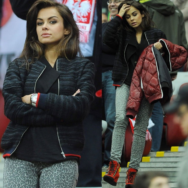 Natalia Siwiec na meczu Polska - Anglia