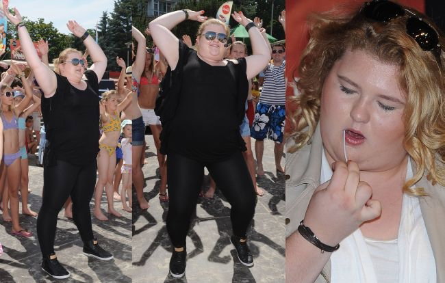 Weronika Grycan tańczy na plaży