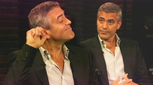 George Clooney robi dziwne miny!