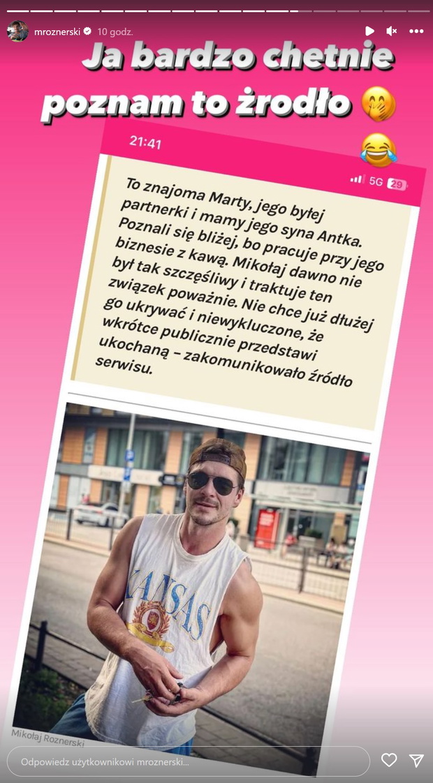 Mikołaj Roznerski dementuje plotki o nowej partnerce