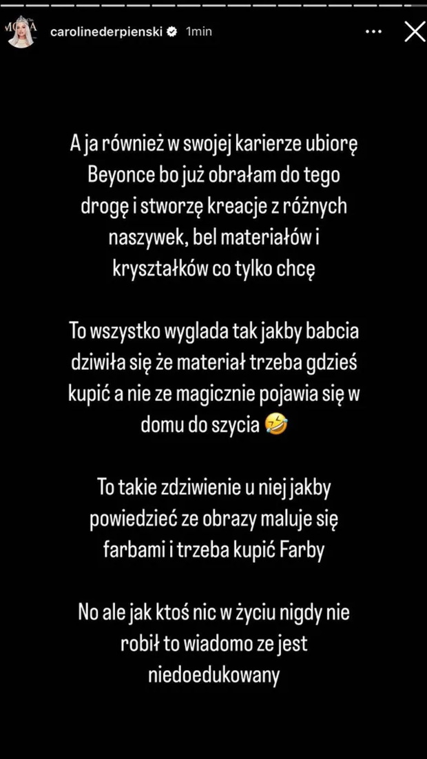 Caroline Derpienski odpowiada Anecie Glam