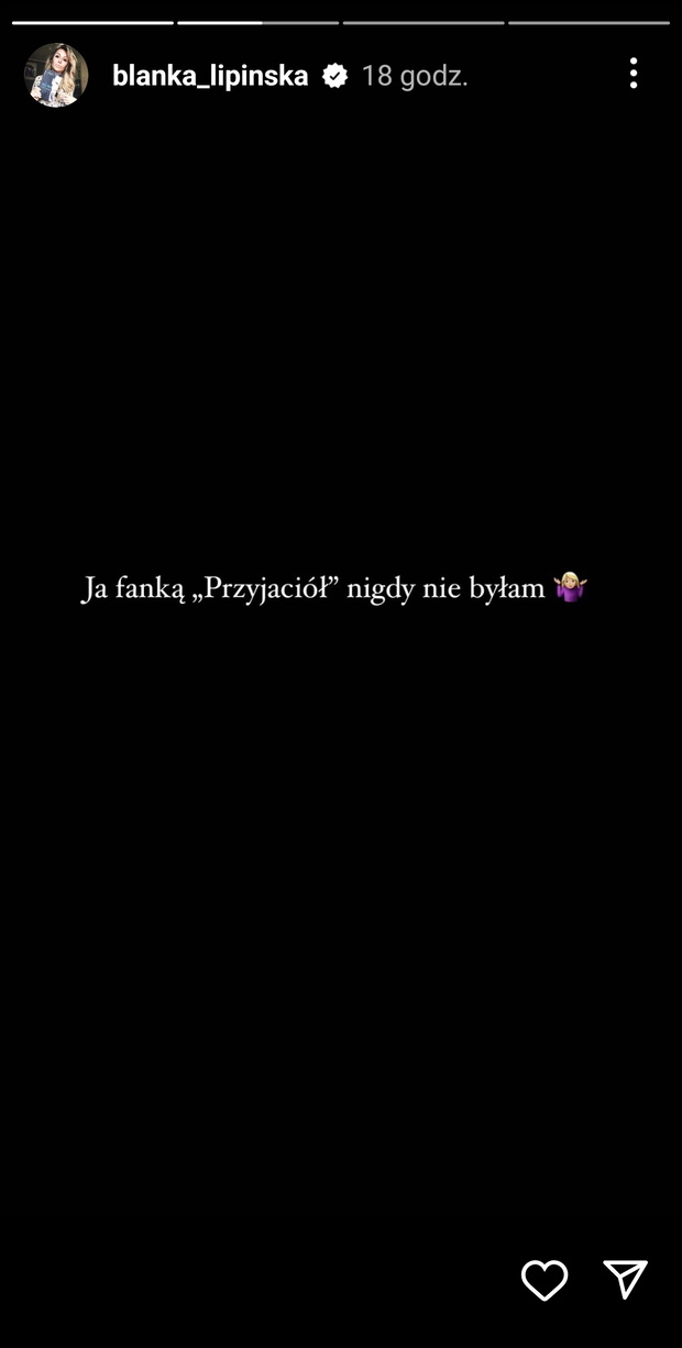 Blanka Lipińska o śmierci Mathew Perry'ego z Przyjaciół