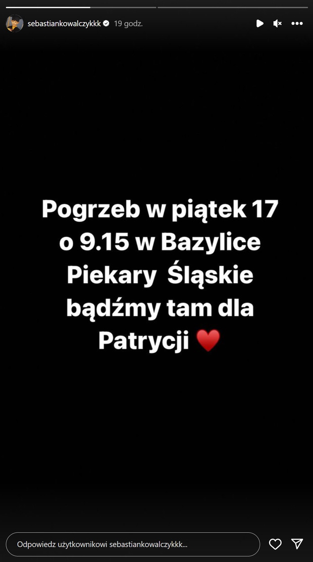 Sebastian Kowalczyk o Patrycji Widerze