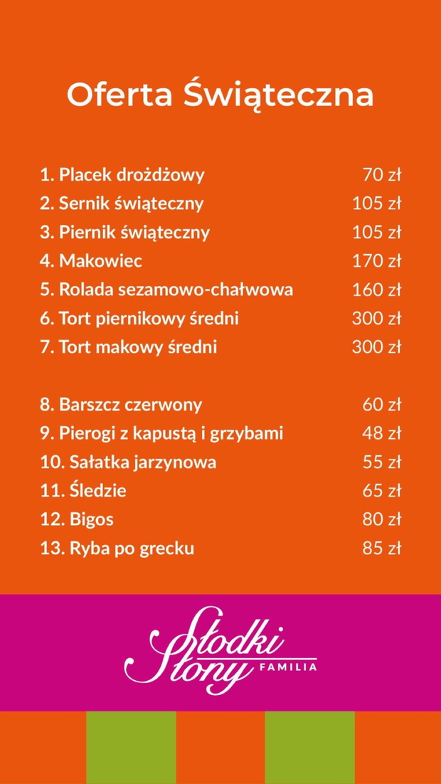 Świąteczne menu w "Słodki Słony"